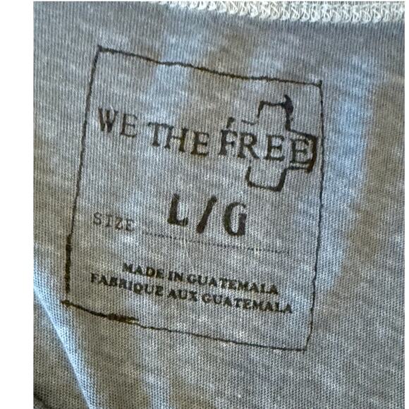 FREE PEOPLE We The Free Blue Oversized Loose Fit Tee T-Shirt size L - Picture 5 of 8